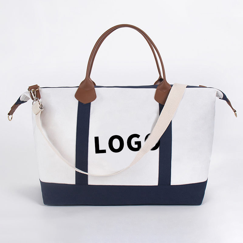 Eco-Friendly Cotton Tote Bag Custom Printed Logo Folding Shopping Bag Portable Canvas