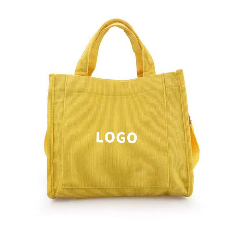 Eco-Friendly Cotton Tote Bag Custom Printed Logo Folding Shopping Bag Portable Canvas