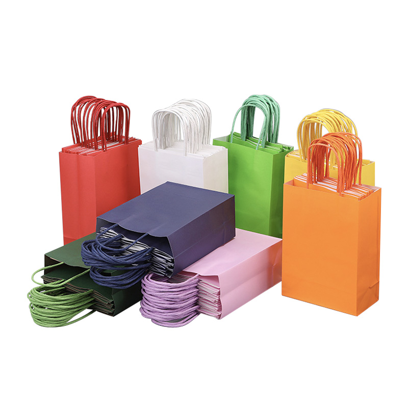 Colorful Portable Custom Shopping Gift Paper Bag with Logo for Packaging