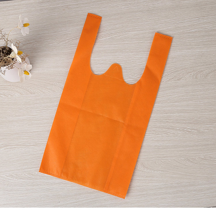 Environmentally Friendly Foldable And Reusable Non-woven Shopping Vest Bag