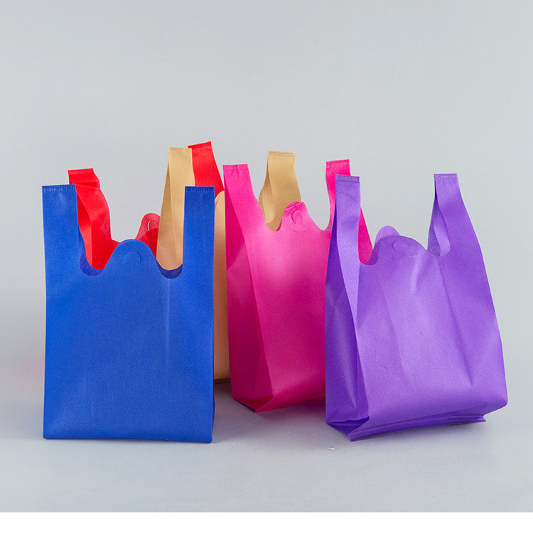 Environmentally Friendly Foldable And Reusable Non-woven Shopping Vest Bag
