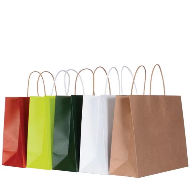 Colorful Portable Custom Shopping Gift Paper Bag with Logo for Packaging