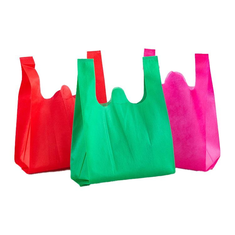 Environmentally Friendly Foldable And Reusable Non-woven Shopping Vest Bag