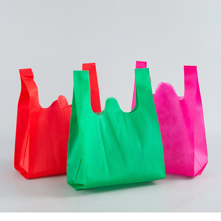 Environmentally Friendly Foldable And Reusable Non-woven Shopping Vest Bag